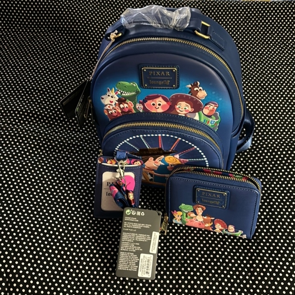 Loungefly Toy Story Mini Backpack and Wallet And Lanyard Set